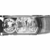 FARO SINISTRO ELETTRICO CON MOTORE ALOGENO LUCE DIURNA BASE NERA SENZA LAMPADINA (LED-H1-H21W-H7) OMOLOGATO E9