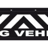 Paraspruzzo lungo in pvc, segnaletica in rilievo - 240x35 cm - Nero - Long Vehicle