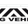 Paraspruzzo lungo in pvc, segnaletica in rilievo - 240x35 cm - Bianco - Long Vehicle