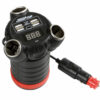 Multi-Power Cup, 3 prese accendisigari + 4 USB e voltmetro, 12/24/36V