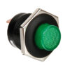 Interruttore a pulsante con spia a Led - 12/24V - Verde