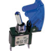 Interruttore a leva con sicura, in alluminio con spia a Led -  12/24V - Blu -   20A