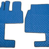 Coppia tappeti in Skeentex - Blu - compatibile per Mercedes Actros MP4 (09/11>09/19) cabina larga, sedile pass. pieghevole - Mercedes Actros MP5 (10/19>) cabina larga, sedile pass. pieghevole