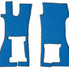 Coppia tappeti in Skeentex - Blu - compatibile per Scania R Serie 7 - New Generation (11/16>) sedile pass. pieghevole