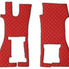 Coppia tappeti in Skeentex - Rosso - compatibile per Scania R Serie 7 - New Generation (11/16>) sedile pass. pieghevole