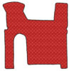 Tappeto centrale in Skeentex - Rosso - compatibile per Man TGX (09/07>12/16) manuale, 2 cassetti