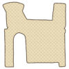 Tappeto centrale in Skeentex - Panna - compatibile per Man TGX (09/07>12/16) manuale, 2 cassetti