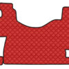 Tappeto unico in Skeentex - Rosso - compatibile per Mercedes Actros MP2 (04/03>12/08) no tunnel, sedile fisso - Mercedes Actros MP3 (06/08>12/13) no tunnel, sedile fisso