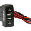 Original-Fit, doppia presa USB, 12/24V, compatibile con Mercedes