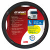 GT-Sport, coprivolante in Skeentex - L - Ø 46/48 cm - Nero/Rosso