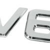 Emblemi motore 3D cromati - 92x165 mm - V6