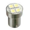 24V Led Series - 4 SMD x 3 chips - (P21W) - BA15s - 1 pz  - D/Blister - Blu - Doppia polarità